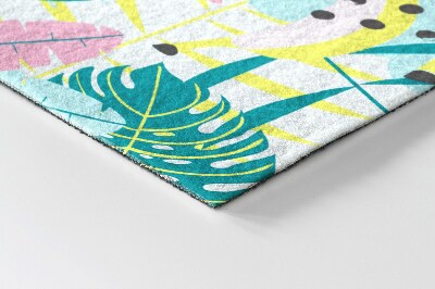 Tapete de entrada Pássaros Plantas Abstração