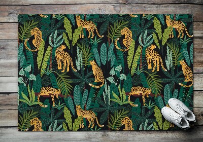 Tapete de entrada Plantas de chita animal