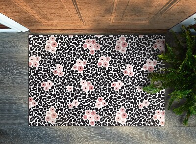 Tapete de entrada Leopardo de abstração