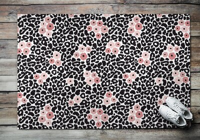 Tapete de entrada Leopardo de abstração