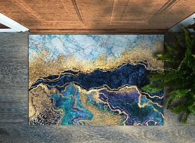 Tapete de entrada Mármore Azul