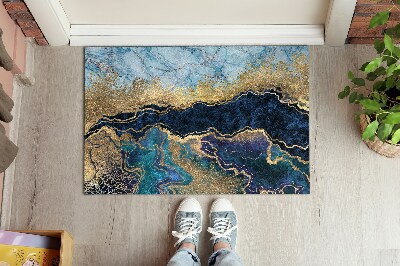 Tapete de entrada Mármore Azul