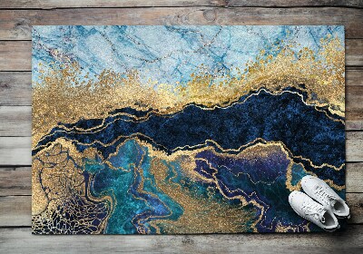 Tapete de entrada Mármore Azul