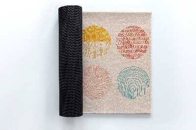 Tapete de entrada Círculos Linhas