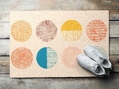 Tapete de entrada Círculos Linhas