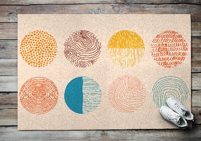 Tapete de entrada Círculos Linhas