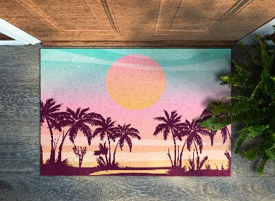 Tapete capacho Praia tropical