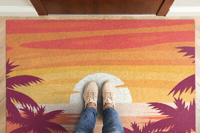 Tapete de entrada Praia tropical