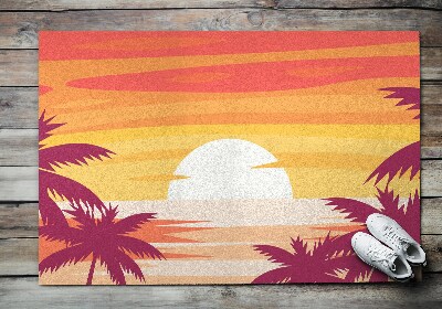 Tapete de entrada Praia tropical