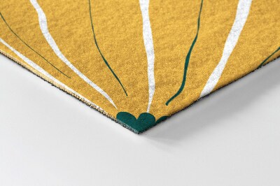 Tapete de entrada Flores geométricas