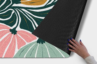 Tapete de entrada Flores geométricas