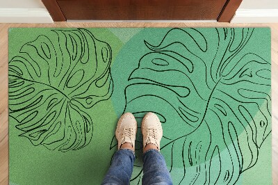 Tapete de entrada Folhas de Monstera