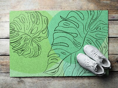 Tapete de entrada Folhas de Monstera