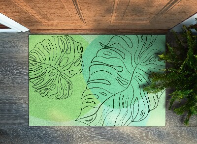 Tapete de entrada Folhas de Monstera