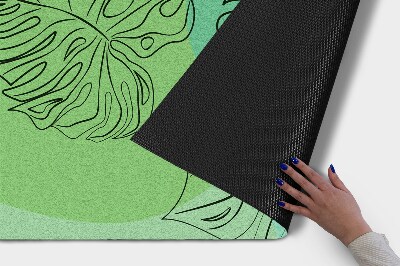 Tapete de entrada Folhas de Monstera