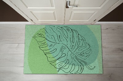 Tapete de entrada Folhas de Monstera