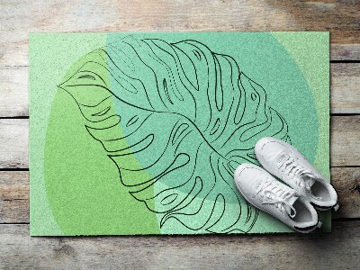 Tapete de entrada Folhas de Monstera