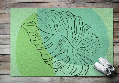 Tapete de entrada Folhas de Monstera