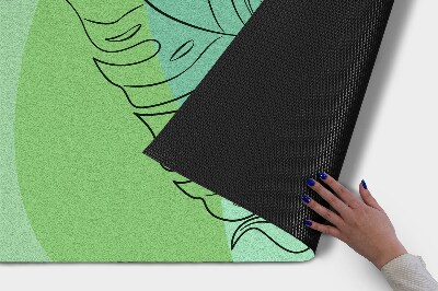 Tapete de entrada Folhas de Monstera