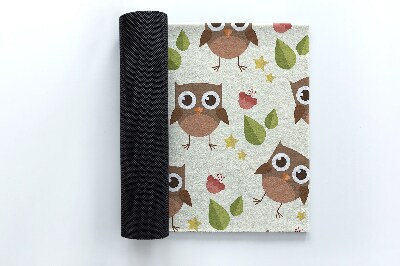 Tapete capacho Corujas Pássaros