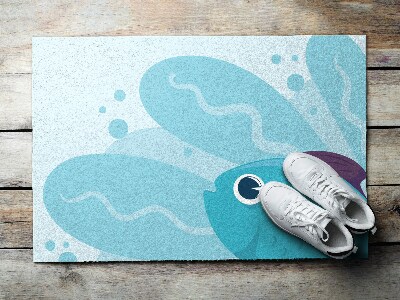 Tapete capacho Peixe Azul