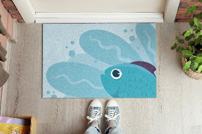 Tapete capacho Peixe Azul