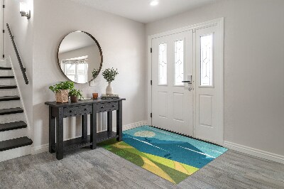 Tapete de entrada vista da montanha