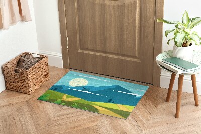 Tapete de entrada vista da montanha