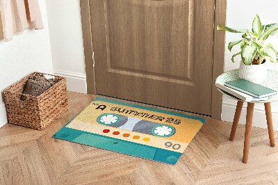 Tapete de entrada Cassete retrô