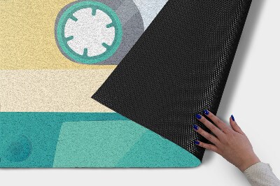 Tapete de entrada Cassete retrô