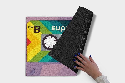 Tapete capacho Cassete Retro Rainbow