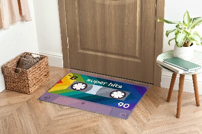 Tapete capacho Cassete Retro Rainbow