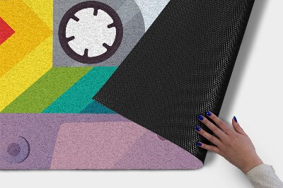 Tapete capacho Cassete Retro Rainbow