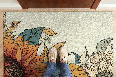 Tapete capacho Flor de girassol