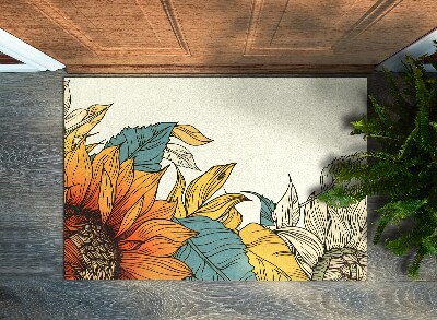 Tapete capacho Flor de girassol