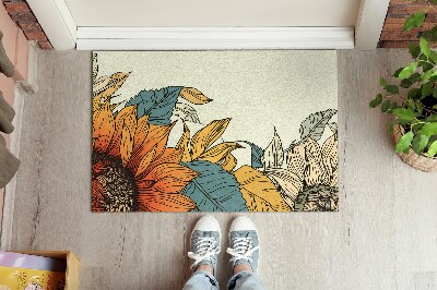 Tapete capacho Flor de girassol