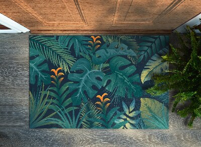 Tapete de entrada Folhas de Monstera