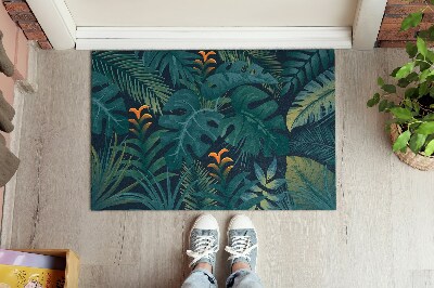 Tapete de entrada Folhas de Monstera