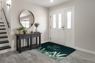 Tapete de entrada Folhas Tropicais Bem-vindas