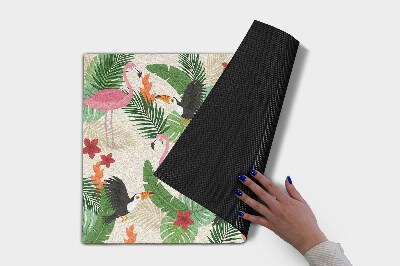 Tapete capacho Pássaros Flamingos