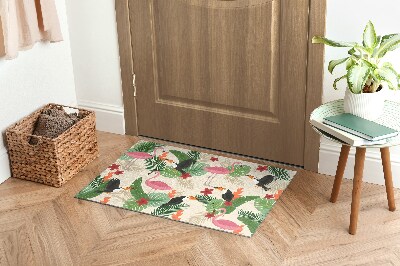 Tapete capacho Pássaros Flamingos