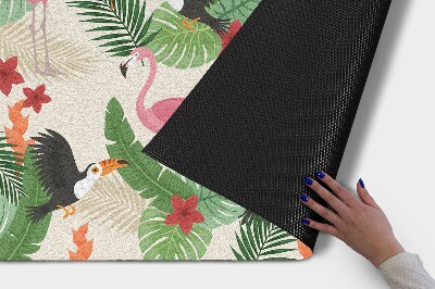 Tapete capacho Pássaros Flamingos