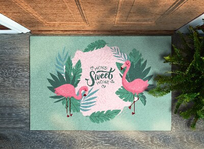 Tapete capacho Pássaros Flamingos