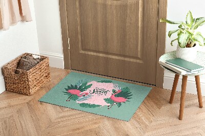 Tapete capacho Pássaros Flamingos