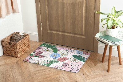 Tapete de entrada Flores coloridas