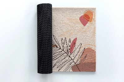 Tapete capacho Folhas Geométricas