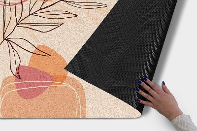 Tapete capacho Folhas Geométricas