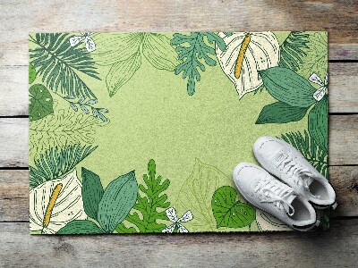 Tapete capacho Folhas verdes