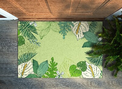 Tapete capacho Folhas verdes