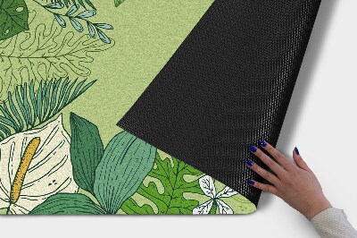 Tapete capacho Folhas verdes